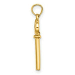 Load image into Gallery viewer, 14K Yellow Gold Polished Enameled Heart Key Charm Pendant
