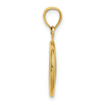 Load image into Gallery viewer, 14K Yellow Gold 3-D Green Stained Glass Peace Symbol Charm Pendant