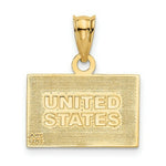 Load image into Gallery viewer, 14K Yellow Gold Enameled United States Flag Pendant