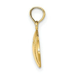 Load image into Gallery viewer, 14K Yellow Gold 2-D & Engraveable Football Charm Pendant