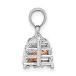 Load image into Gallery viewer, 14K Two-Tone Gold Lobster Trap Moveable Charm Pendant