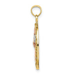 Load image into Gallery viewer, 14K Tri-Color Gold Mother & Baby In Oval Frame Charm Pendant