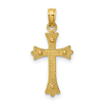 Load image into Gallery viewer, 14K Yellow Gold with White Rhodium Center Cross Charm Pendant