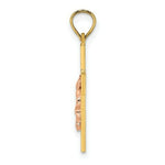 Load image into Gallery viewer, 14K Two-Tone Gold Crucifix On Block Cross Charm Pendant
