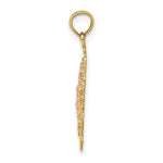 Load image into Gallery viewer, 14K Two Tone Gold With Lace Trim Crucifix Charm Pendant