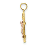 Load image into Gallery viewer, 14K Two-Tone Gold Cross Crucifix Charm Pendant