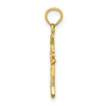 Load image into Gallery viewer, 14K Two-Tone Gold Cross With Flower Charm Pendant
