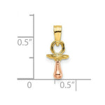 Load image into Gallery viewer, 14K Two-Tone Gold 3-D Pacifier Charm Pendant