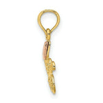 Load image into Gallery viewer, 14K Two-Tone Gold BABY STROLLER With Visor Charm Pendant