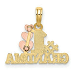 Load image into Gallery viewer, 14K Two-Tone Gold #1 GRANDMA With Three Hearts Charm Pendant