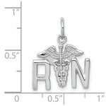 Load image into Gallery viewer, 14K White Gold RN Registered Nurse Charm