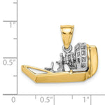 Load image into Gallery viewer, 14K Two-tone Gold 3-D Airboat Charm Pendant