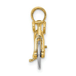 Load image into Gallery viewer, 14K Two-tone Gold 3-D Ten Speed Bicycle Charm Pendant