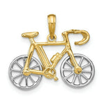 Load image into Gallery viewer, 14K Two-tone Gold 3-D Ten Speed Bicycle Charm Pendant