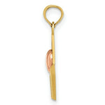 Load image into Gallery viewer, 14K Rose And Yellow Gold 3-D XOXO Envelope Heart Charm Pendant