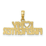 Load image into Gallery viewer, 14K Yellow Gold I Love My Firefighter Charm Pendant