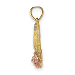 Load image into Gallery viewer, 14K Two-tone Yellow & Rose Gold With #1 MOM Heart Charm Pendant
