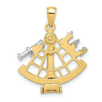 Load image into Gallery viewer, 14K Two-tone Gold 3-D Moveable Old Fashion Compass Charm Pendant