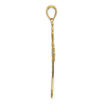 Load image into Gallery viewer, 14K Yellow Gold with White Rhodium Scalloped Edges Cross Charm Pendant