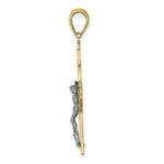 Load image into Gallery viewer, 14K Two-tone Gold Celtic Crucifix Eternity Circle Charm Pendant