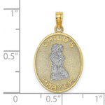 Load image into Gallery viewer, 14K Yellow Gold with White Rhodium 3-D Child's Night Time Prayer With Girl Charm Pendant