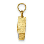 Load image into Gallery viewer, 14K Two-tone Gold 3-D Dog Inside Dog House Charm Pendant