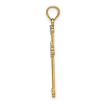 Load image into Gallery viewer, 14K Yellow Gold with White Rhodium Thin Diamond-cut Cross Charm Pendant