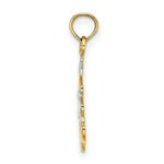 Load image into Gallery viewer, 14K Yellow Gold with White Rhodium Christmas Tree Charm Pendant