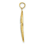 Load image into Gallery viewer, 14K Yellow Gold with White Rhodium Beaded Filigree Cross Charm Pendant