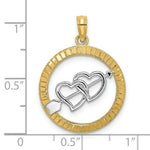 Load image into Gallery viewer, 14K Yellow Gold Diamond-cut With RH Heart with Arrow Charm Pendant