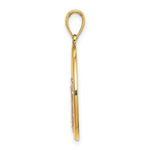 Load image into Gallery viewer, 14K Tri-Color Gold Scallop Shell In Round Frame Charm Pendant