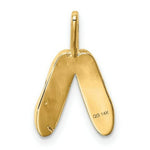 Load image into Gallery viewer, 14K Rose Gold Solid Polished 3-Dimensional Ballet Slippers Charm