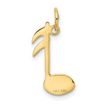 Load image into Gallery viewer, 14K Yellow Gold Polished Flat-Backed Musical Note Charm