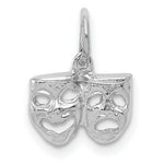 Load image into Gallery viewer, 14K White Gold Solid Comedy Tragedy Charm
