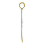 Load image into Gallery viewer, 14K Yellow Gold with White Rhodium Diamond-cut with Cut-Out Cross Charm Pendant