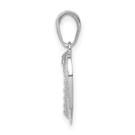 Load image into Gallery viewer, 14K White Gold Polished and Textured Heart Pendant