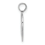 Load image into Gallery viewer, 14K White Gold Polished and Textured Heart Claddagh Charm Pendant