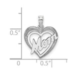 Load image into Gallery viewer, 14K White Gold Mom Inside Heart Charm Pendant