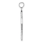 Load image into Gallery viewer, 14K White Gold Beaded Celtic Cross With Eternity Charm Pendant