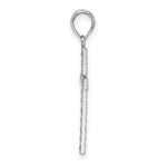 Load image into Gallery viewer, 14K White Gold Beaded Block Cross Charm Pendant