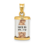 Load image into Gallery viewer, 14K Yellow Gold 3-D Moveable Mustard Seeds If Ye Have Faith Pendant