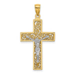 Load image into Gallery viewer, 14K Two-Tone Gold Crucifix Pendant
