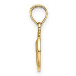 Load image into Gallery viewer, 14K Yellow Gold 10mm Engraved Angel Coin Charm Pendant