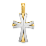 Load image into Gallery viewer, 14K Two-tone Gold Cross Charm Pendant