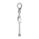 Load image into Gallery viewer, 14k White Gold With X In Center Of Cross Charm Pendant