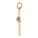 Load image into Gallery viewer, 14K Two-tone Gold X Center Charm Pendant
