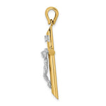 Load image into Gallery viewer, 14K Two-tone Gold Polished Crucifix Charm Pendant