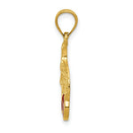 Load image into Gallery viewer, 14K Yellow Gold Polished Red Enameled Cherries Pendant