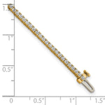Load image into Gallery viewer, Lab Grown Diamond Tennis Bracelet set in 14K White or Yellow for Women - 7 Inch Solid Casted Design with Box Catch Safety Clasp