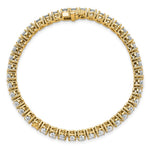 Load image into Gallery viewer, Lab Grown Diamond Tennis Bracelet set in 14K White or Yellow for Women - 7 Inch Solid Casted Design with Box Catch Safety Clasp